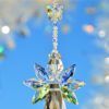 Schutzengel in light sapphire, peridot und crystal AB mit kl. Schmetterling in crystal AB – Bild 4