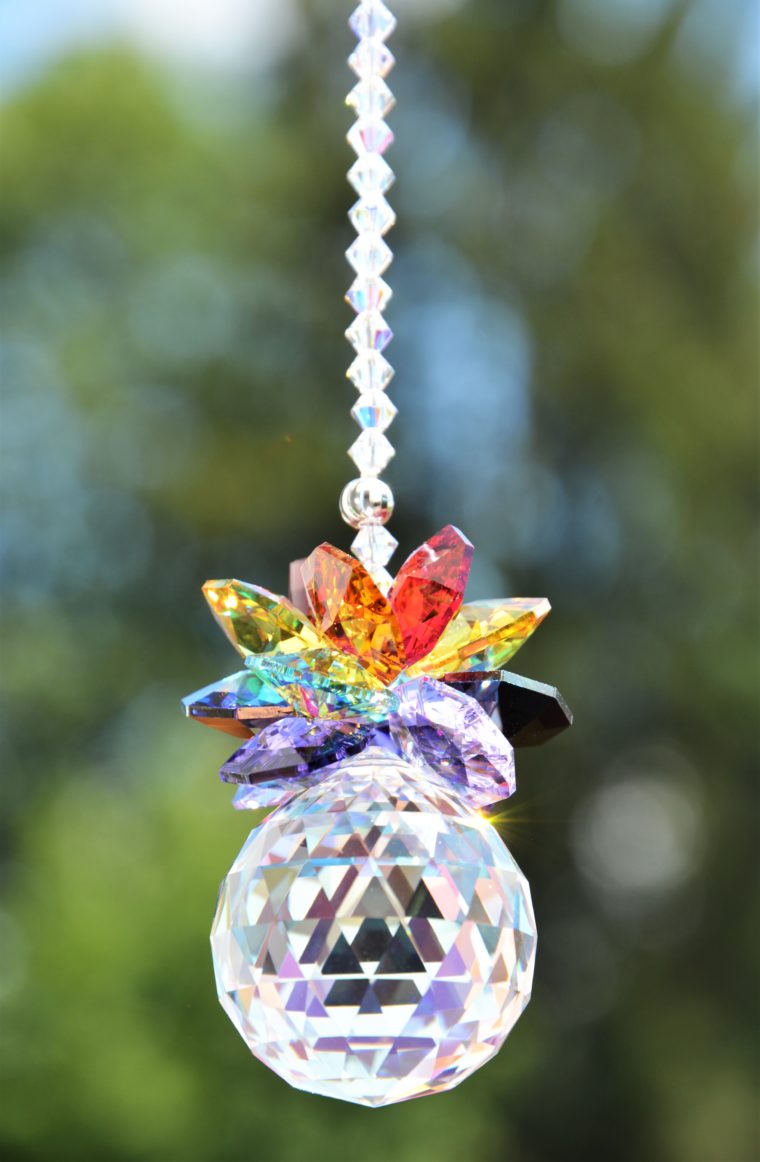 Sonnenfänger 'Little Rainbow' in crystal AB, 30mm Ø, Länge 23 cm, aus funkelnden Kristallen von Swarovski®