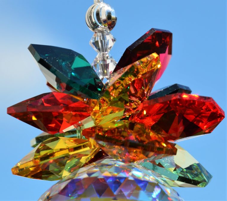 Sonnenfänger 'Indian Summer' in crystal AB, 40mm Ø, Länge 30 cm, mit funkelnden Kristallen von Swarovski® – Bild 4