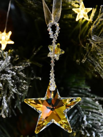 Kristallstern in crystal AB, 40mm Ø  aus funkelnden Kristallen von Swarovski®